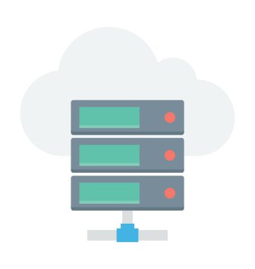 bulut ağ vektör simgesi