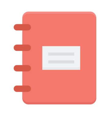 Not defteri vektör simgesi