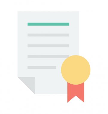 Derecesi renkli vektör simgesi