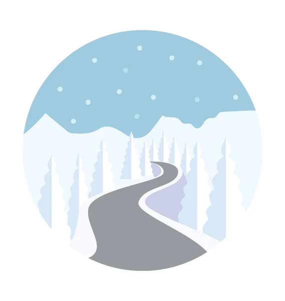 Ice Road Εικονίδιο Του Φορέα — Διανυσματικό Αρχείο
