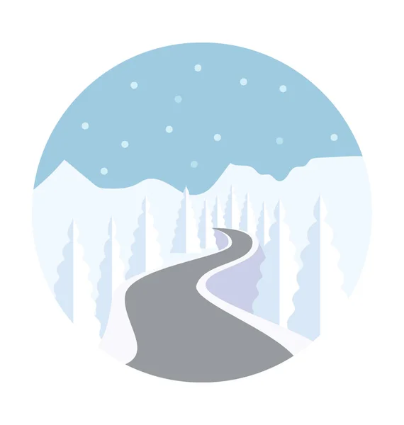 Jég Road Vector Icon — Stock Vector