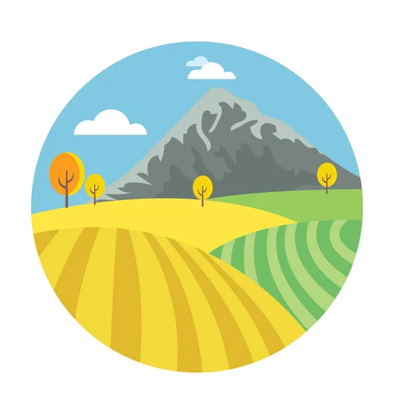 Színes Vector Icon Valley — Stock Vector