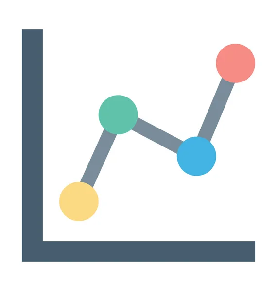 Line Chart Vector Icon — Stock Vector