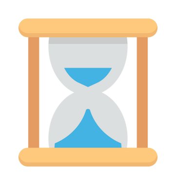 Kum saati renkli vektör simgesi