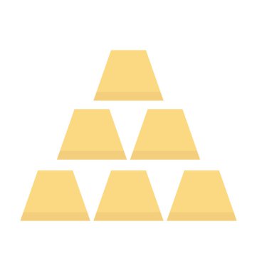 Altın külçeler vektör simgesi