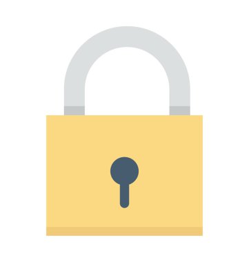 kilit renkli vektör simgesi