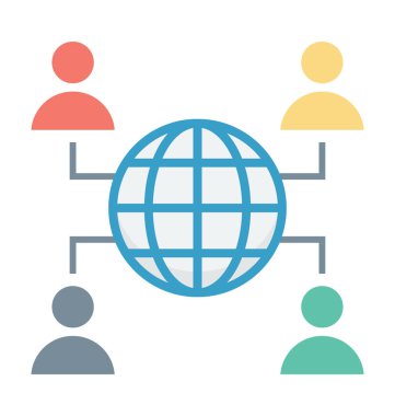 Bağlı kullanıcıların vektör simgesi