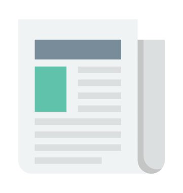 haber kağıt vektör simgesi