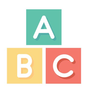 Alfabe blok vektör simgesi