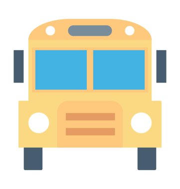 Otobüs renkli vektör simgesi