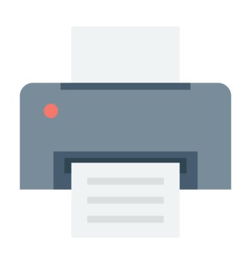 Yazıcı renkli vektör simgesi