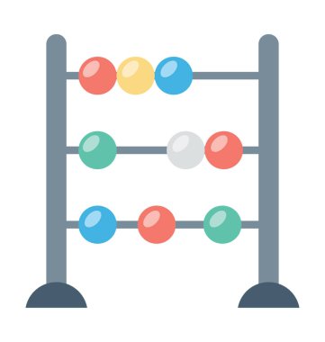 Abaküs renkli vektör simgesi