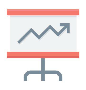 Grafik sunum vektör simgesi