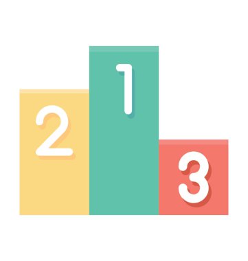 Podyum renkli vektör simgesi