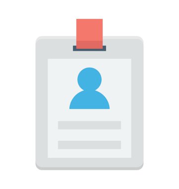 Kimlik rozet vektör simgesi