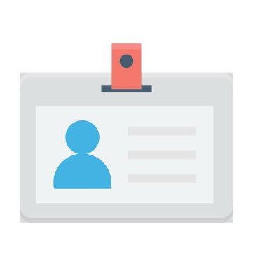 kimlik kartı vektör simgesi