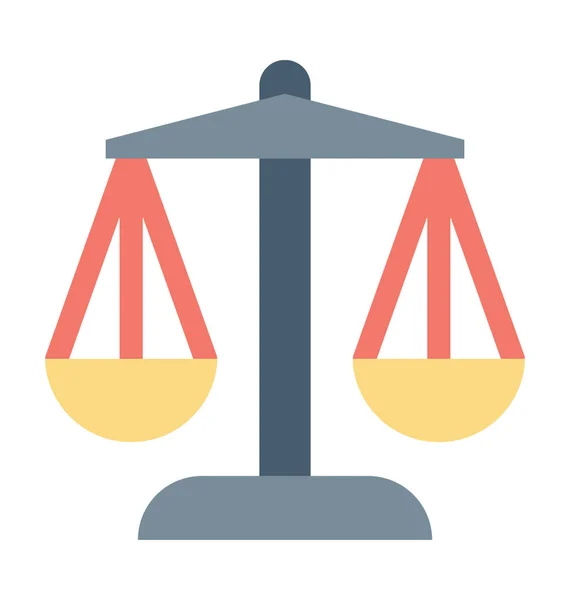 Gerechtigkeitsskala Vektor Symbol — Stockvektor