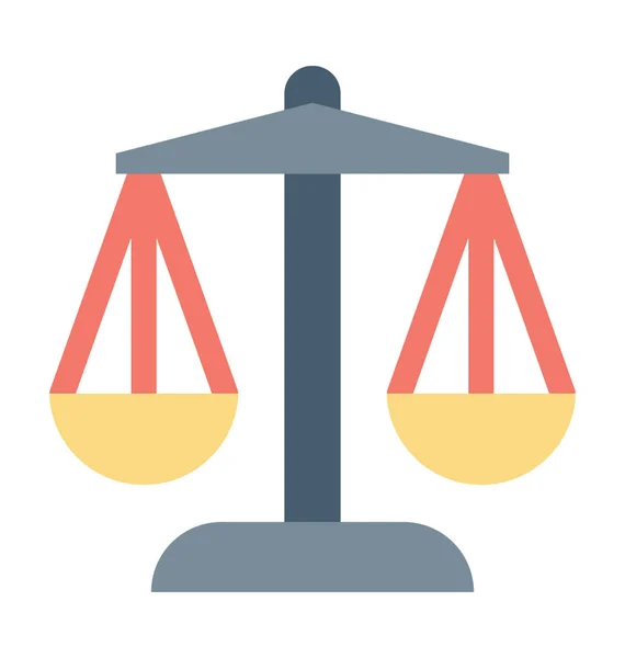 Justitie Schaal Vector Icon — Stockvector