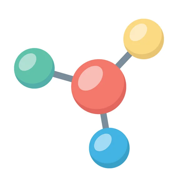 Ícone Vetor Colorido Molecule —  Vetores de Stock