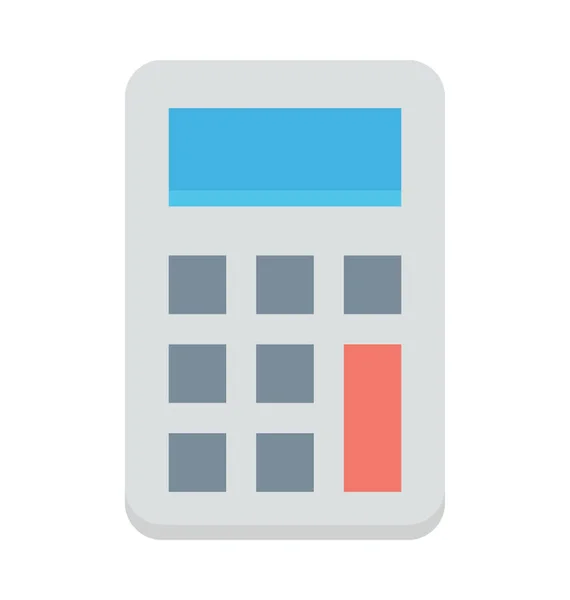 Gekleurde Vector Calculatorpictogram — Stockvector