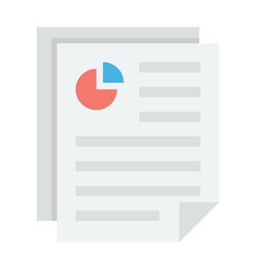 Grafik rapor vektör simgesi