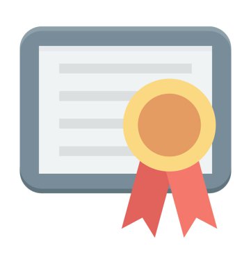 Derecesi renkli vektör simgesi