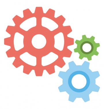 Kavramsal teknoloji fikir temsil eden cogwheels