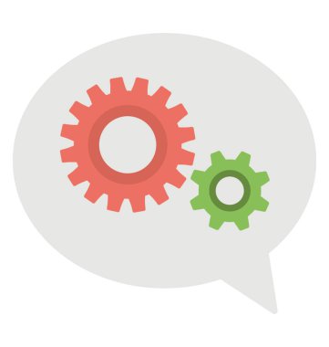 Gears'ı konuşma balonu, iletişim teknolojileri kavramı içinde 