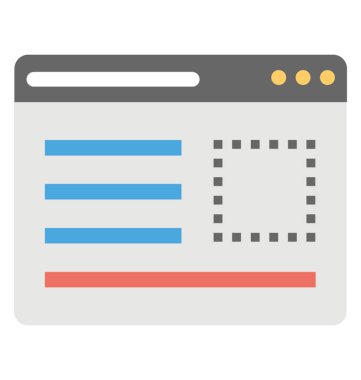 Web düzenleri düz simgesi 