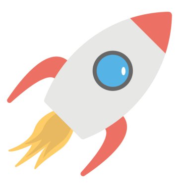 Denize indirmek ya da başlangıç kavramı gösterilen roket uçan