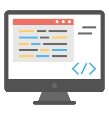 Web geliştirme basit simgesini temsil