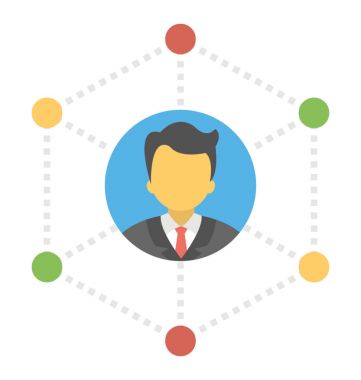 Sosyal ağ düz simgesi 