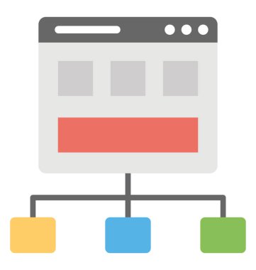 Soyut web sitesi sitemap bilgi grafikleri. 