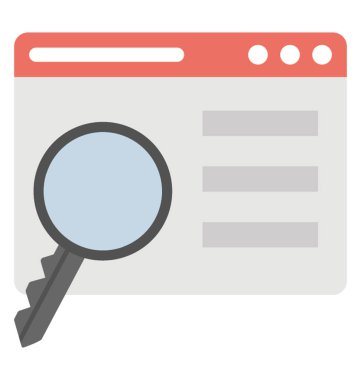 Web tarama düz simgesi 