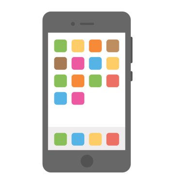 Mobil menü ekran düz simgesi 