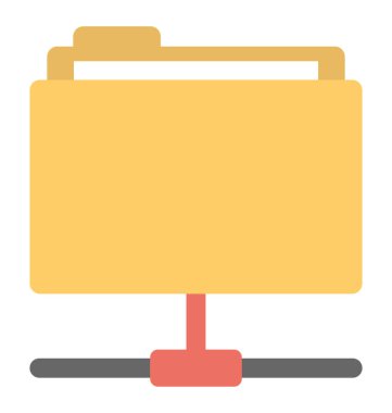 Paylaşılan klasör düz simgesi 