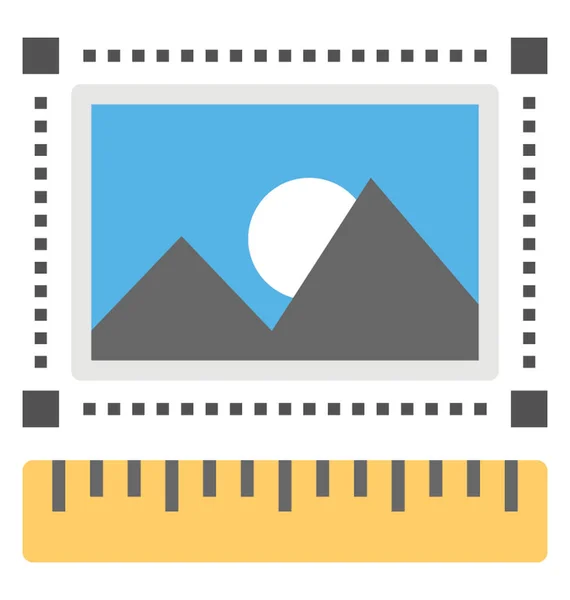 Plochý Ikonu Pro Úpravu Obrázků — Stockový vektor