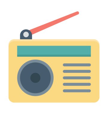 Radyo renkli vektör simgesi