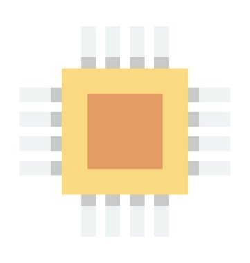 İşlemci çip vektör simgesi