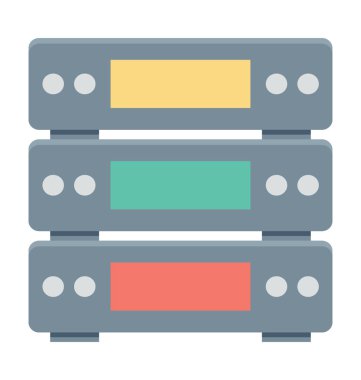 Sunucu renkli vektör simgesi