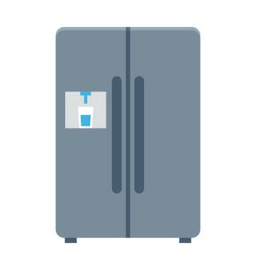 Çift kapı buzdolabı vektör simgesi