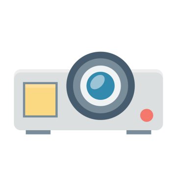 Projektör renkli vektör simgesi