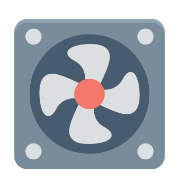 Bilgisayar fan vektör simgesi