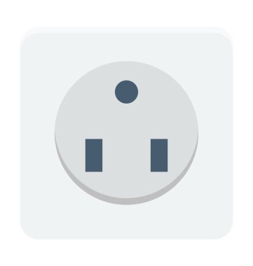 Soket renkli vektör simgesi