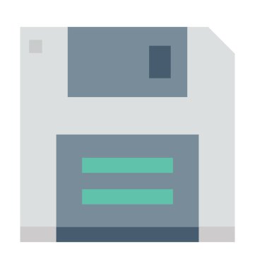 disket renkli vektör simgesi