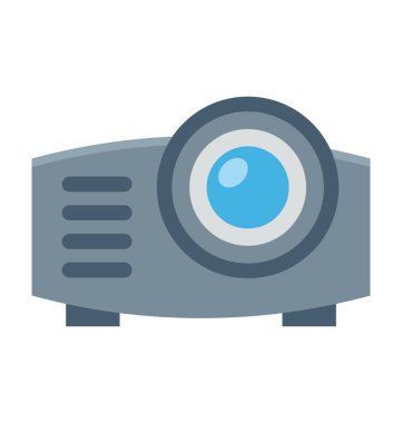 Projektör renkli vektör simgesi