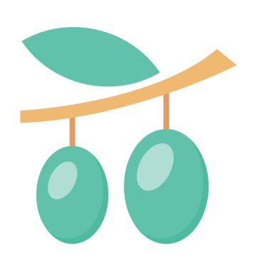 Kiraz renkli vektör simgesi