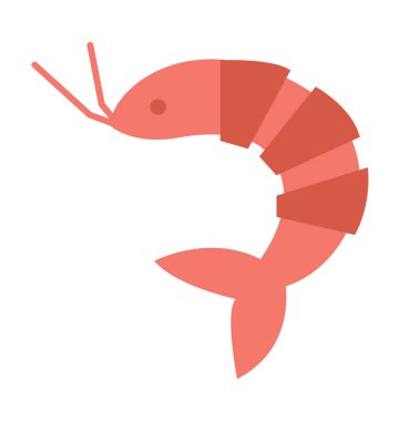 Karides renkli vektör simgesi