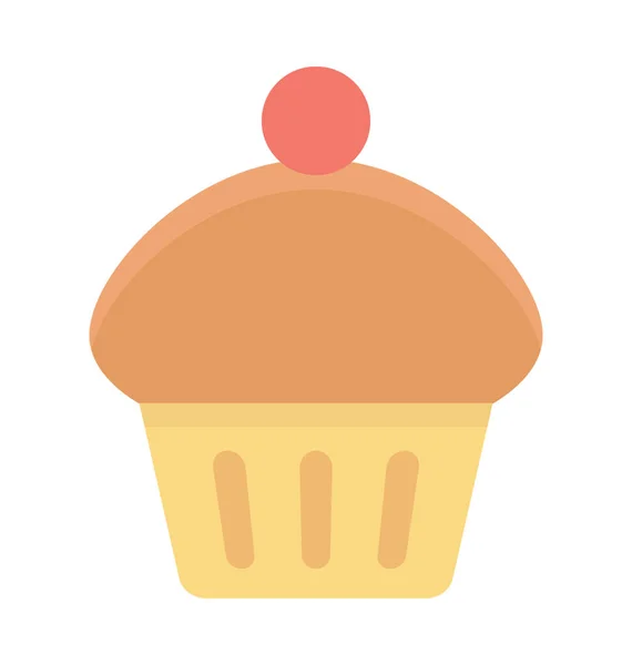 Muffin Colored Vector Icon — Vector de stoc