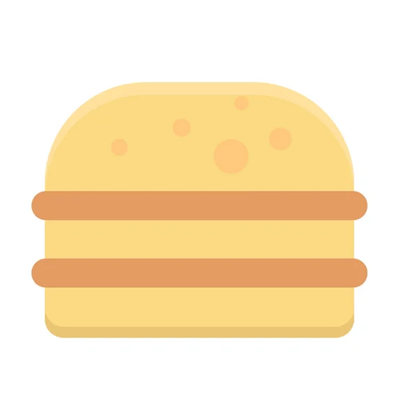 Burger Färgad Vektor Icon — Stock vektor